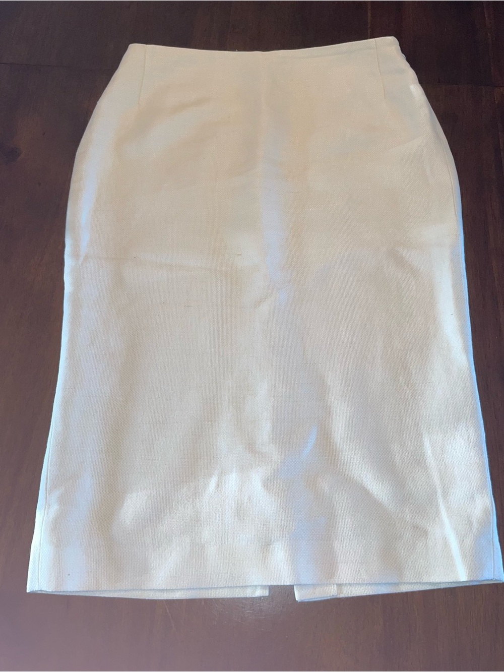 Ralph Lauren Purple Label Ivory Linen Cotton Pencil Skirt Lined Sz 6